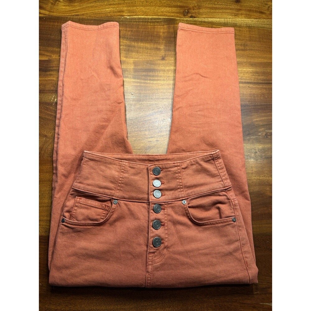 JOIE Laurelle High Rise Button Fly Skinny Jeans Desert Spice Rust Orange Sz 26